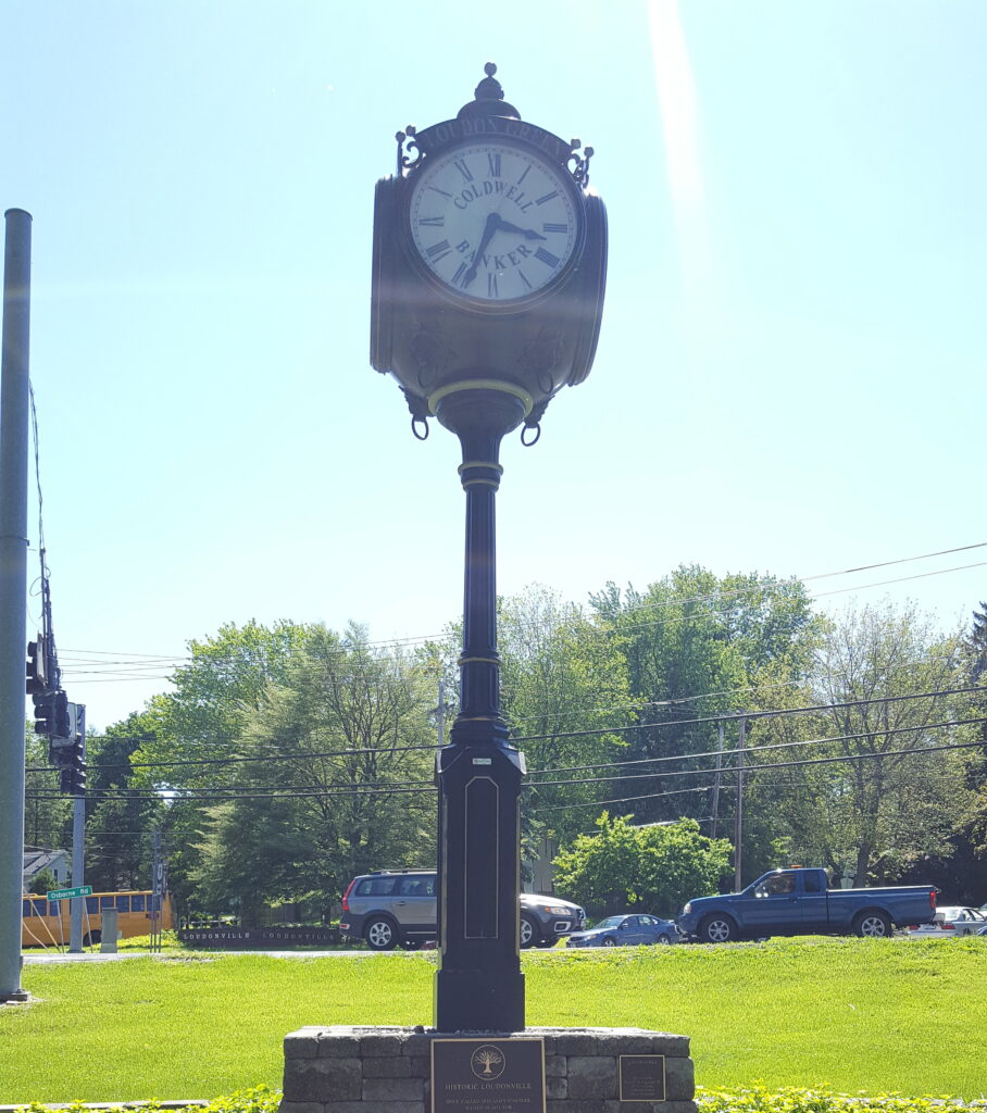 Loudon Park clock in Loudonville, New York