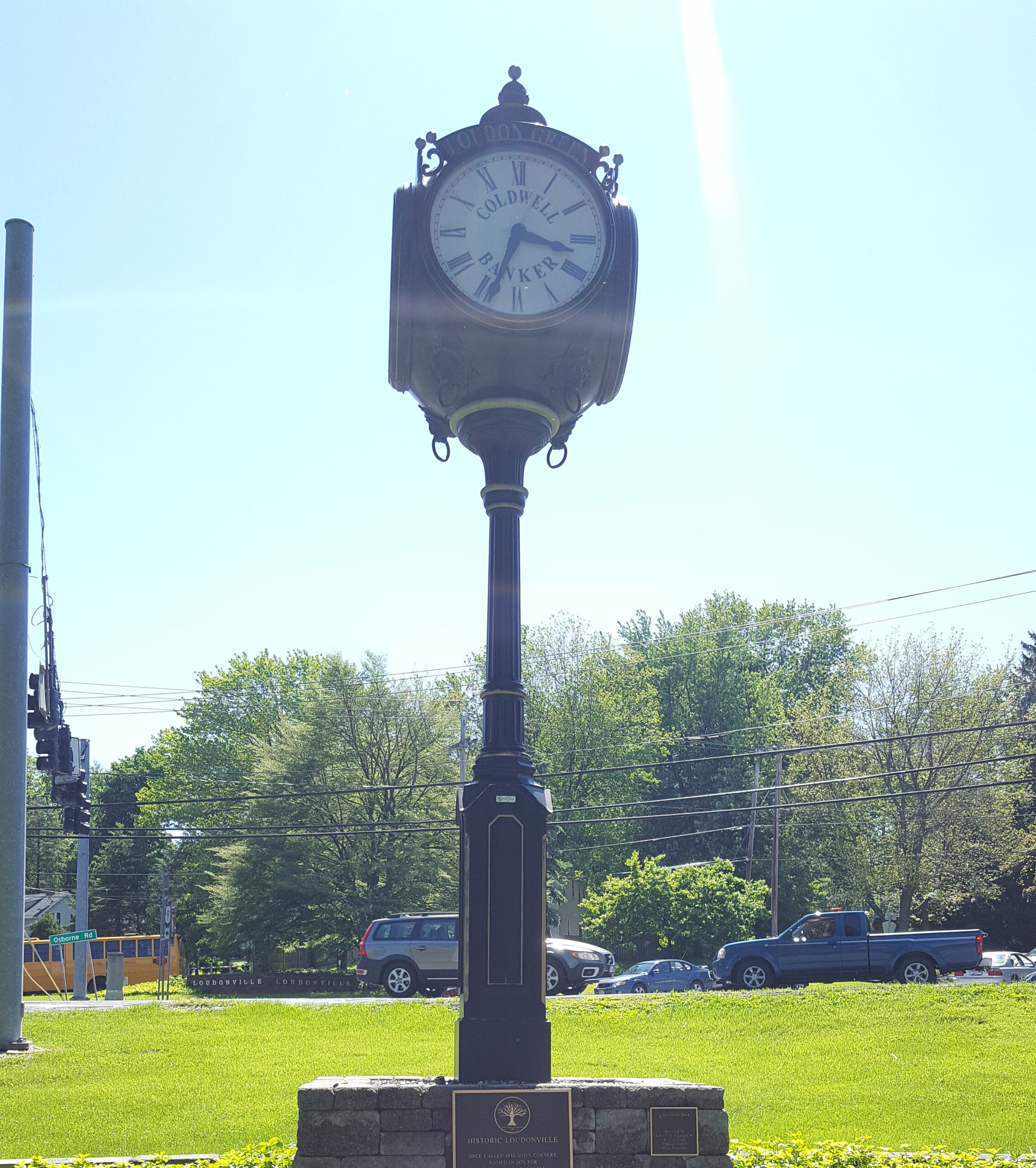 Loudon Park clock in Loudonville, New York