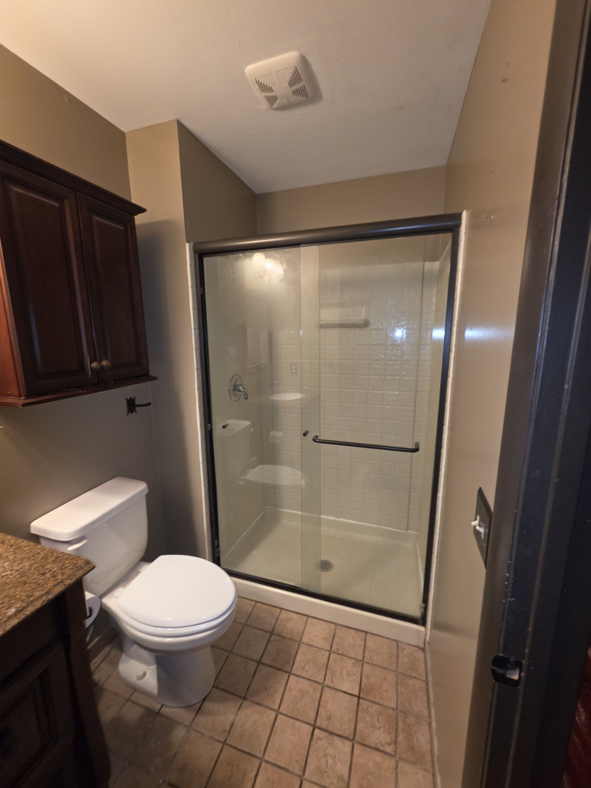 Existing enclosed shower before Moore Done Right’s shower replacement in Delmar, NY